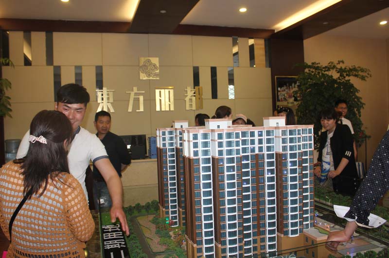 房天下友们观看沙盘 东方丽都给网友们非常大的优惠